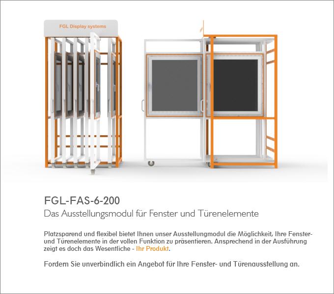 FGL FAS-6-200 , Ausstellungssystem f�r Fenster und T�renelemente, FGL exihibitionssystem for windows and Dorrs,  Fair display for windows and doors, www.lager-und-transporttechnik.info